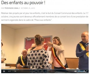 les équipes de Canalc sont venues faire un reportage sur la prestation de serment du Conseil Communal des Enfants de Jemeppe-sur-Sambre. (Re)découvrez-le via ce lien : http://www.canalc.be/des-enfants-au-pouvoir S. Thoron 